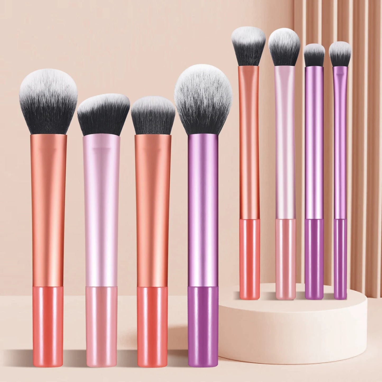8-Piece Portable Makeup Brush Set