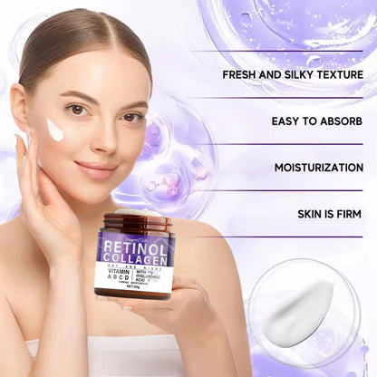 50g Collagen Retinol Niacinamide Day and Night Moisturizing Cream, Moisturizing and Firming, Silky Texture Suitable for All Skin Types