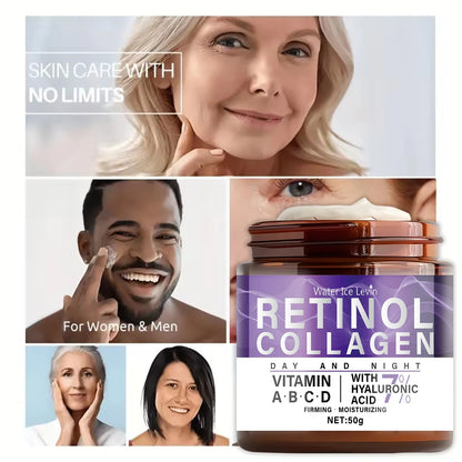 50g Collagen Retinol Niacinamide Day and Night Moisturizing Cream, Moisturizing and Firming, Silky Texture Suitable for All Skin Types