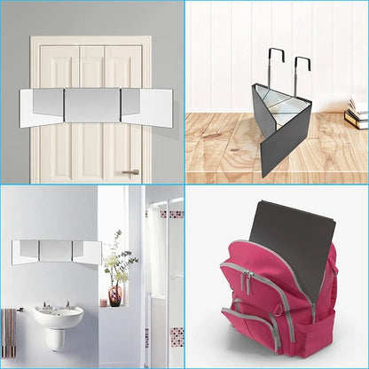 S Travel Portable 360° Trifold Vanity Mirror